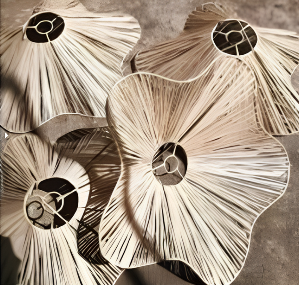 Suspension en Raphia etoile | Luminaire Artisanal