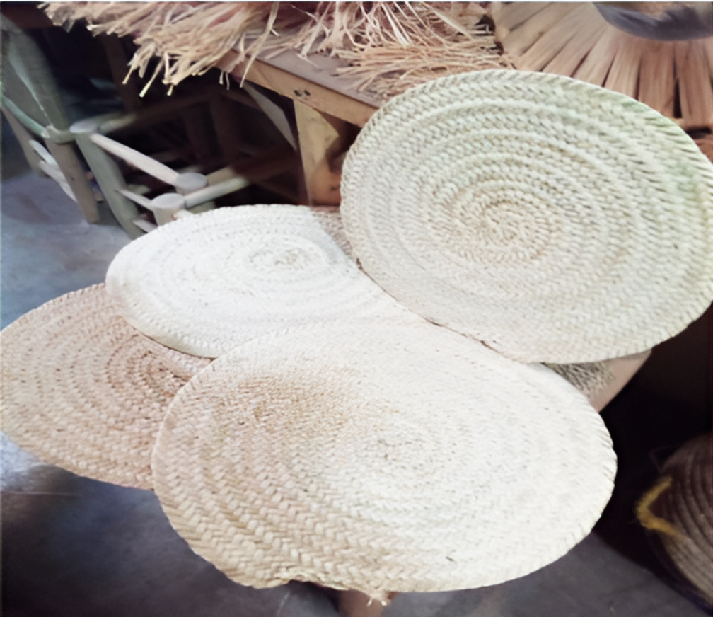 Set de Table Rond en Doum – Élégance Naturelle et Artisanat Authentique