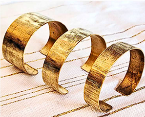 Bracelets BAHIA en Laiton Martelé x3 – Élégance et Artisanat Authentique