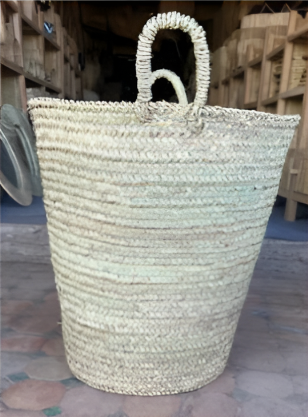 Panier à linge en Doum – Rangement Elegant et Pratique