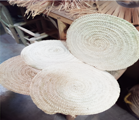 Set de Table Rond en Doum – Élégance Naturelle et Artisanat Authentique