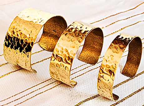 Bracelets GUELIZ en Laiton Martelé x3 – Élégance et Artisanat Authentique