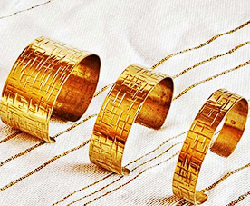 Bracelets MAJORELLE en Laiton Martelé x3 – Élégance et Artisanat Authentique